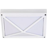 Светильник накладной Ecola B4157S 2хGX53 220В 10Вт Пирамида с решеткой  IP65 Белый фото Светильник накладной Ecola B4157S 2хGX53 220В 10Вт Пирамида с решеткой  IP65 Белый картинка